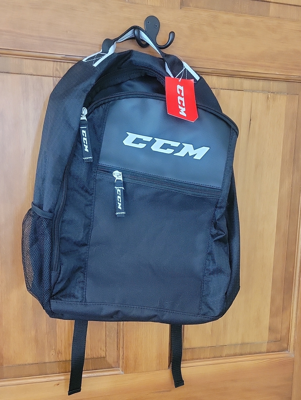 CCM Black Backpack with White Logo
